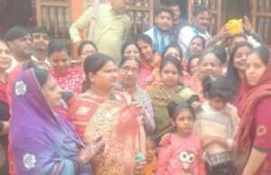 खाटू श्याम मंदिर निर्माण के लिए चकिया शहर में निकाली गई भव्य शोभायात्रा