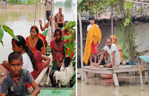बाढ़ का कहरः अपना घर-बार छोड़ विस्थापन को मजबूर हुए बाढ़ पीड़ित, सरकारी सहायता की टकटकी