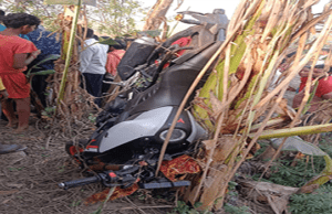 केला से टकराई तेज रफ्तार बाइक, युवक की गई जान