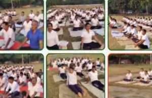 पुलिसकर्मियों ने किया योग, मानसिक व शरीरिक रूप से होंगे निरोगः एसपी