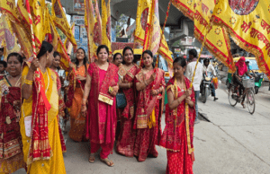 राम जानकी शाकंभरी माता मंदिर में मां शाकंभरी प्राकट्य उत्सव का आयोजन, निकली निशान शोभा यात्रा