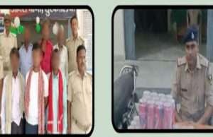 तुरकौलिया व फेनहारा पुलिस ने भारी मात्रा में शराब किया बरामद, पांच वारंटी गिरफ्तार