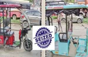 मोतिहारी में नाबालिग ई-रिक्शा चालकों की खैर नहीं, शुरू हुआ ऑपरेशन, दो वाहन जब्त