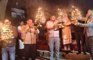 नववर्ष पर वाल्मीकिनगर अवस्थित बेलवा घाट परिसर में 150 वीं नारायणी गंडकी महा आरती आयोजित