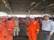 मोतिहारी एलपीजी बॉटलिंग प्लांट का डीआईजी, डीएम एवं एसपी ने किया संयुक्त निरीक्षण