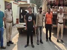 मोतिहारी में गैस सिलेंडर लदे ट्रक से विदेशी शराब की खेप जब्त, तीन तस्कर गिरफ्तार